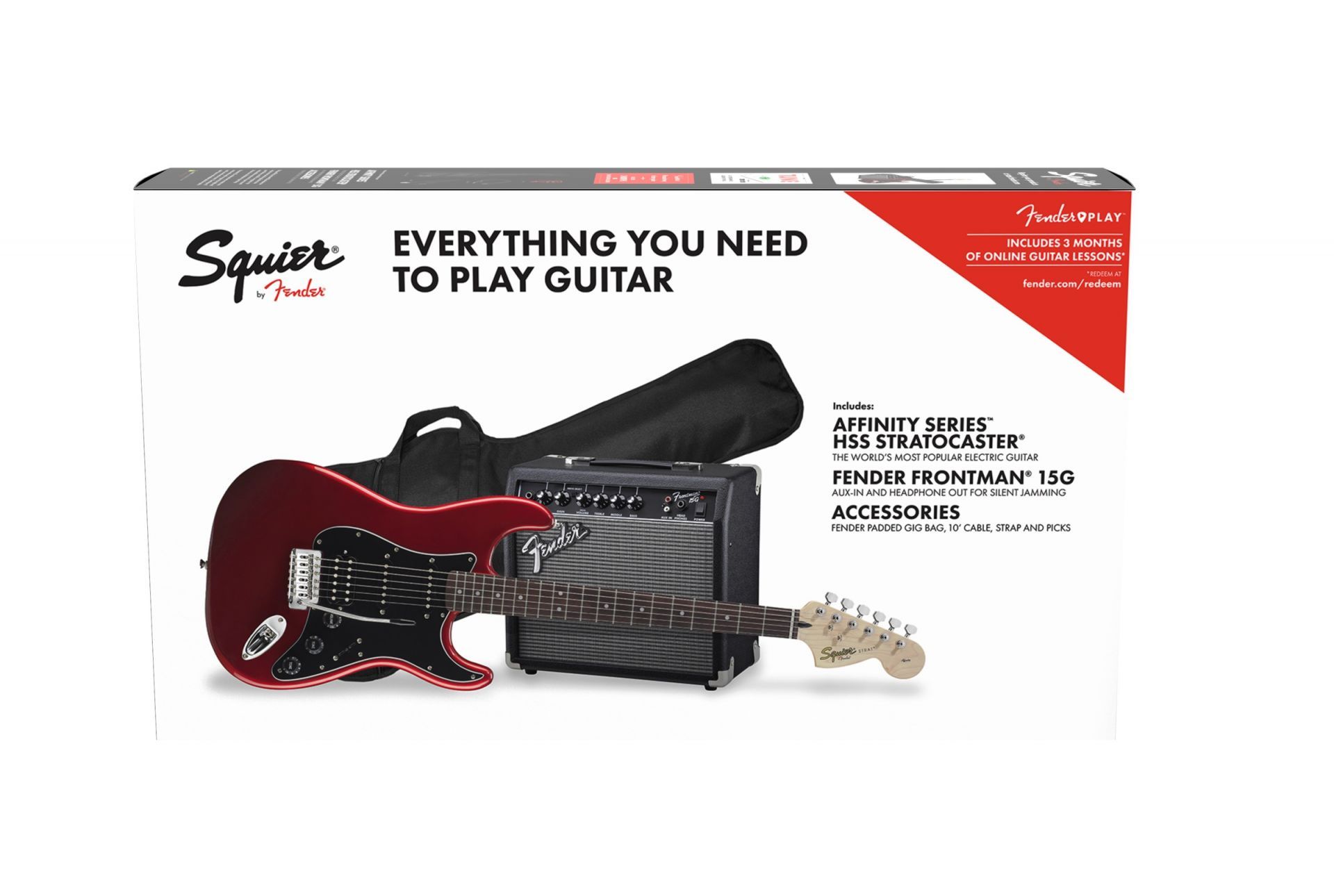 Squier Affinity Stratocaster HSS Candy Apple Red