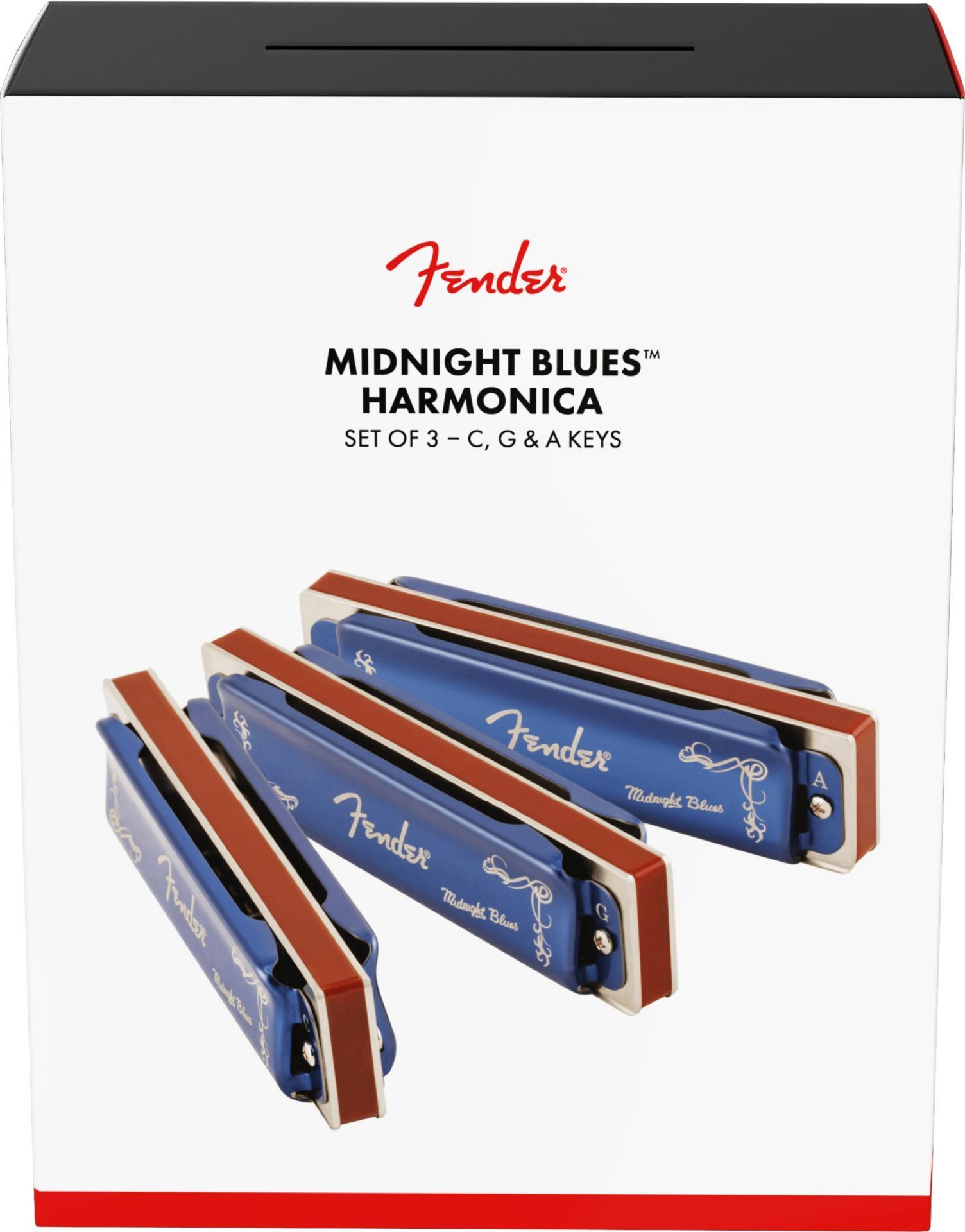 Fender Midnight Blues Harmonicas 3 Pack