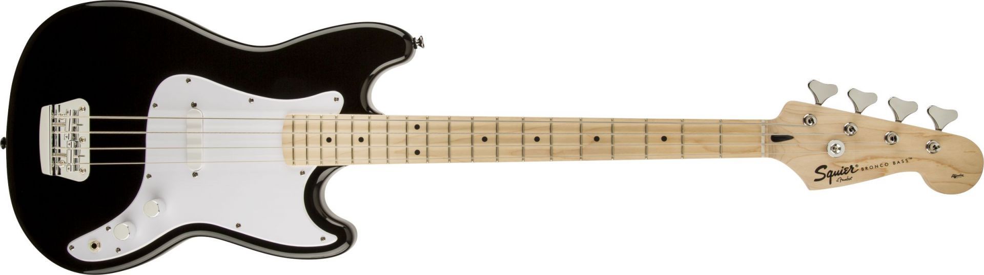 Squier Bronco Bass Maple Fingerboard White Pickguard Black