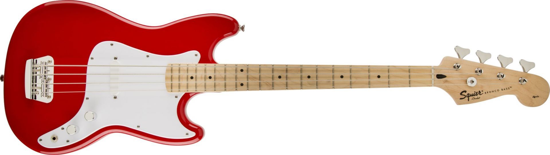 Squier Bronco Bass Maple Fingerboard White Pickguard Torino Red