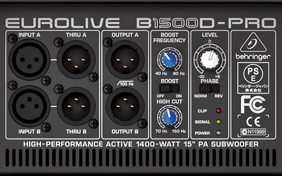 配信機器・PA機器・レコーディング機器 BEHRINGER B1500D-PRO (2 unit) subwoofer Subwoofer Activ Behringer Eurolive B1500d PRO