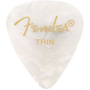 Fender 351 Shape Pick White Moto Thin