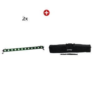Eurolite 2x BAR-12 QCL RGBA + husa