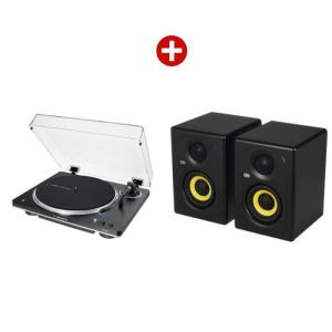Audio Technica LP70 X BT Black Silver + KRK Kreate 3