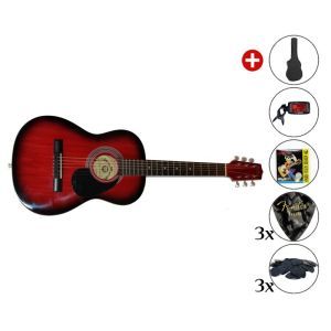 Set Chitara Acustica Hora Standard M 4/4 Red
