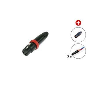 Klotz 7 m - XLR Mamă cu întrerupător (switch)