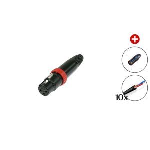 Klotz 10 m - XLR Mamă cu întrerupător (switch)