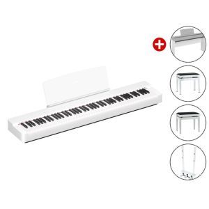 Yamaha P-225 White Home Bundle