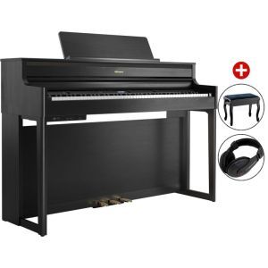 Set Pian Digital Roland HP 704 Charcoal Black