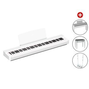 Yamaha P-225 White Home Bundle