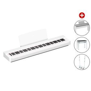 Yamaha P-225 White Home Bundle