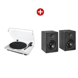 Audio Technica LP70 X BT White Silver + Samson MediaOne MX5BT