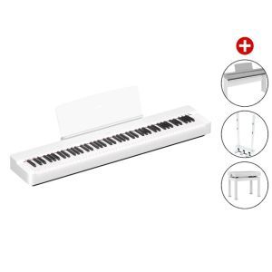 Yamaha P-225 White Home Bundle
