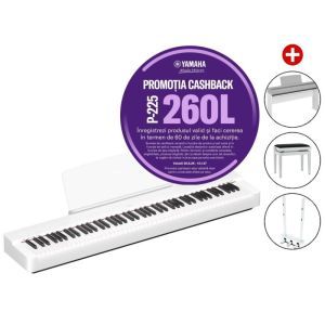 Yamaha P-225 White Home Bundle