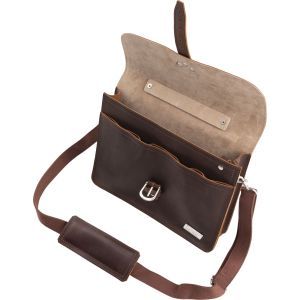 Bigsby Limited Edition Leather Laptop Bag Brown