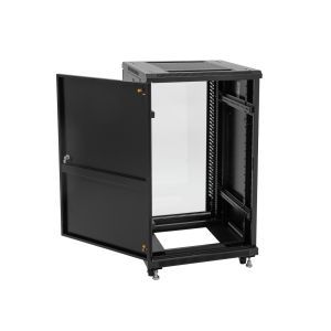 Roadinger SSC-16 Steel Cabinet with Glass Door 16U