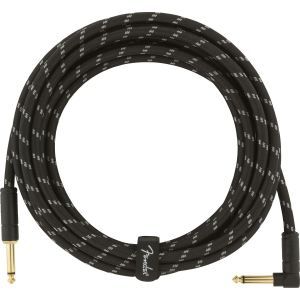 Fender Deluxe Series Instrument Cable Straight/Angle 4.5m Black Tweed