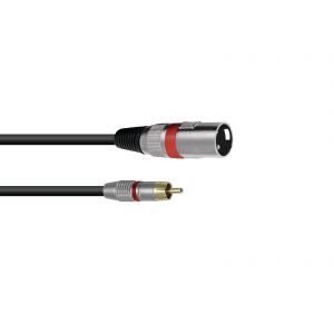 Cablu Omnitronic RCA/XLR(M) 0.9m negru