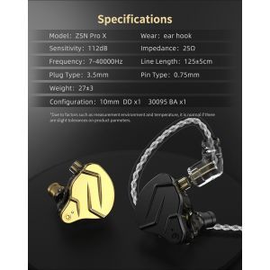 KZ Acoustics ZSN Pro X Black