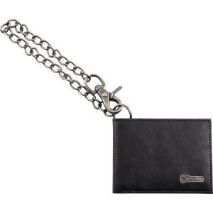 Charvel Limited Edition Leather Wallet with Chain Black