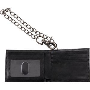 Charvel Limited Edition Leather Wallet with Chain Black
