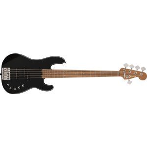 Charvel Pro-Mod San Dimas Bass PJ V Caramelized Maple Fingerboard Metallic Black