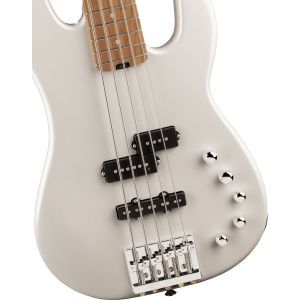 Charvel Pro-Mod San Dimas Bass PJ V Caramelized Maple Fingerboard Platinum Pearl