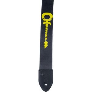Charvel Logo Straps Black with Yellow Logo