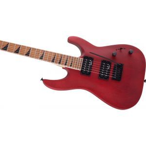 Jackson Dinky Arch Top JS24 DKAM Caramelized MN Red Satin