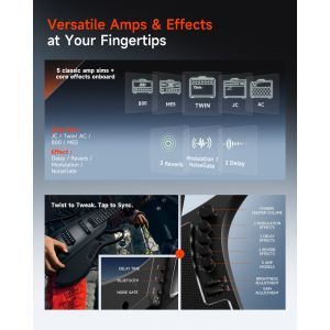 Donner HUSH X LIVE Travel Guitar with Speaker