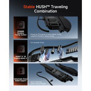 Donner HUSH X LIVE Travel Guitar with Speaker