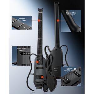 Donner HUSH X LIVE Travel Guitar with Speaker