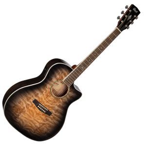 Cort GA-QF Trans Black Burst With Bag