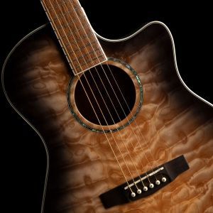 Cort GA-QF Trans Black Burst With Bag