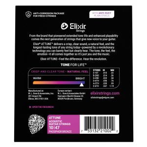 Elixir ATTUNE Phosphor Bronze Extra Light 10-47