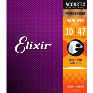 Elixir Nanoweb Acoustic Phosphor Bronze Light 12 String Elixir Nanoweb Acoustic Phosphor Bronze Light 12 String