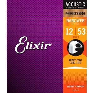 Elixir Nanoweb Phosphor Bronze Light 012 053
