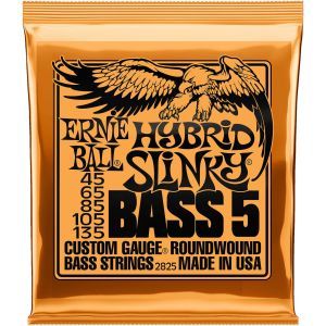 Ernie Ball 2825 Nickel Wound Hybrid Slinky Bass 5 String 45-135
