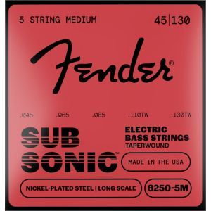 Fender SubSonic 8250-5M Taperwound Nickel-Plated Steel 45-130 Fender SubSonic 8250-5M Taperwound Nickel-Plated Steel 45-130