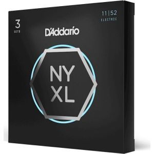 Daddario 11-52 Medium Top/Heavy Bottom NYXL 3-Pack
