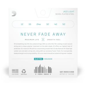 Daddario XSE1252W XS Nickel Plated Steel Jazz Light 12-52