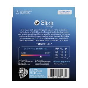 Elixir 16567 Nanoweb Light 10-46 3-Pack