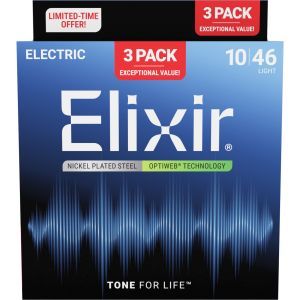 Elixir 16572 Optiweb Light 10-46 3-Pack