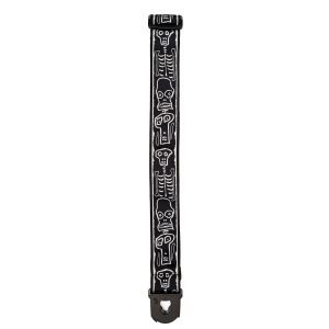 Daddario Joe Satriani Planet Lock Guitar Strap Skull N Bones