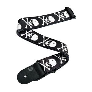 Daddario Woven Guitar Strap Cross Bone Skull