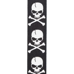 Daddario Woven Guitar Strap Cross Bone Skull
