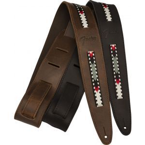 Fender Paramount Acoustic Leather Strap Black