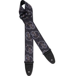 Ortega Nylon Guitar-Strap - Black Skull