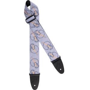 Ortega Nylon Guitar-Strap - Charcoal Skull