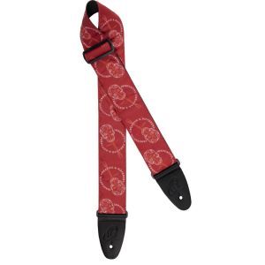 Ortega Nylon Guitar-Strap - Red Skull